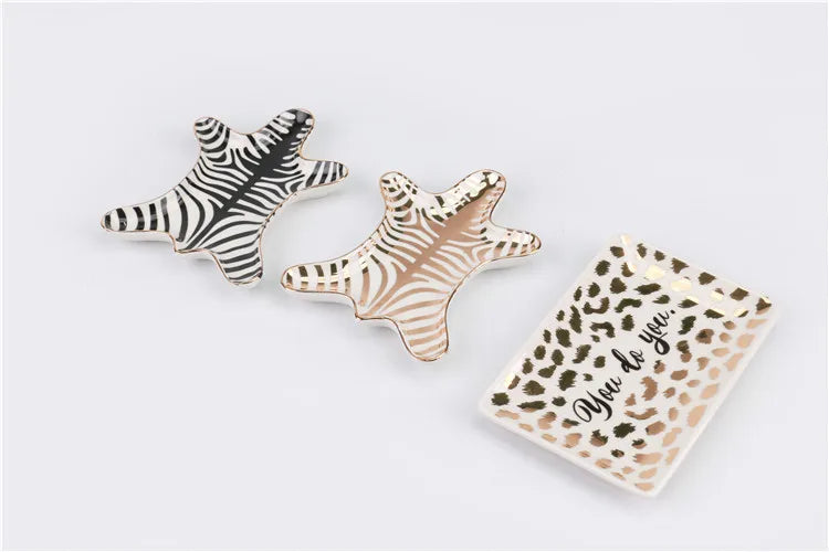 Eloise Safari - Elegant Hand Painted Zebra Jewelry Holder