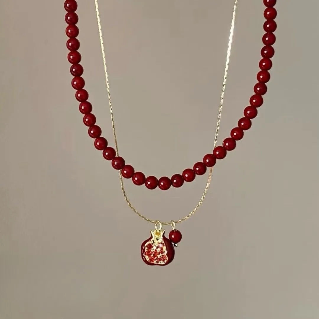 Pomelisse – Retro Pomegranate Collar Necklace