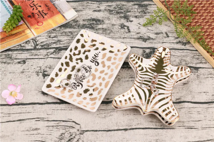 Eloise Safari - Elegant Hand Painted Zebra Jewelry Holder