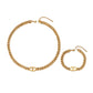 Aurielle Duo – Gold Cuban Chain Necklace & Bracelet Set