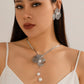 Aurielle Petal Glow – Women’s Pearl Pendant Choker & Earrings