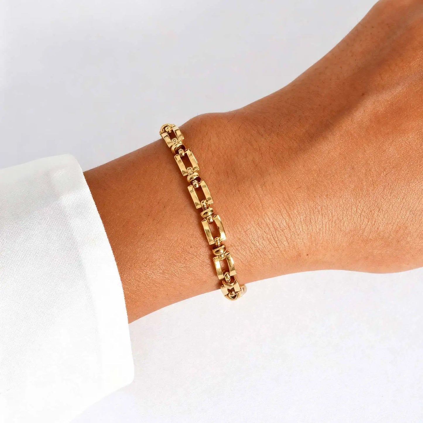 Gildora Link – 18K Gold Plated Geometric Chain Bracelet