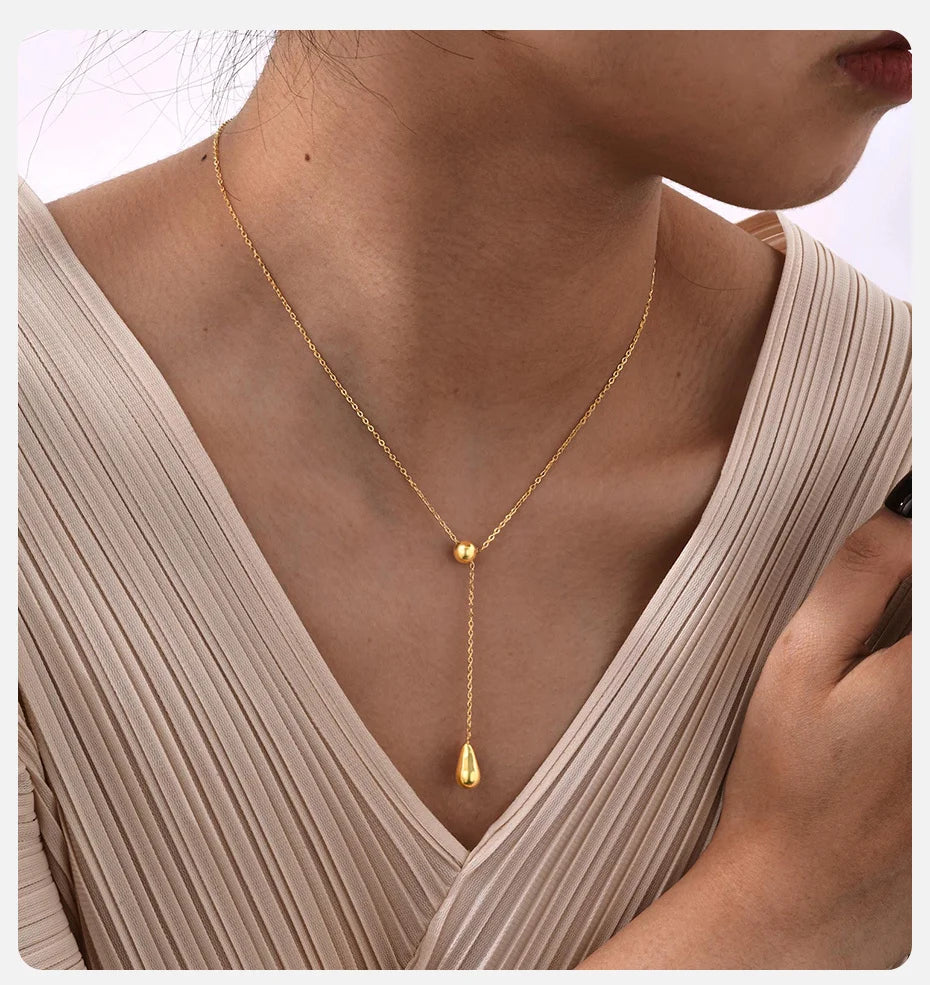 Eterna Drop – Infinite Love Y-Choker Necklaces