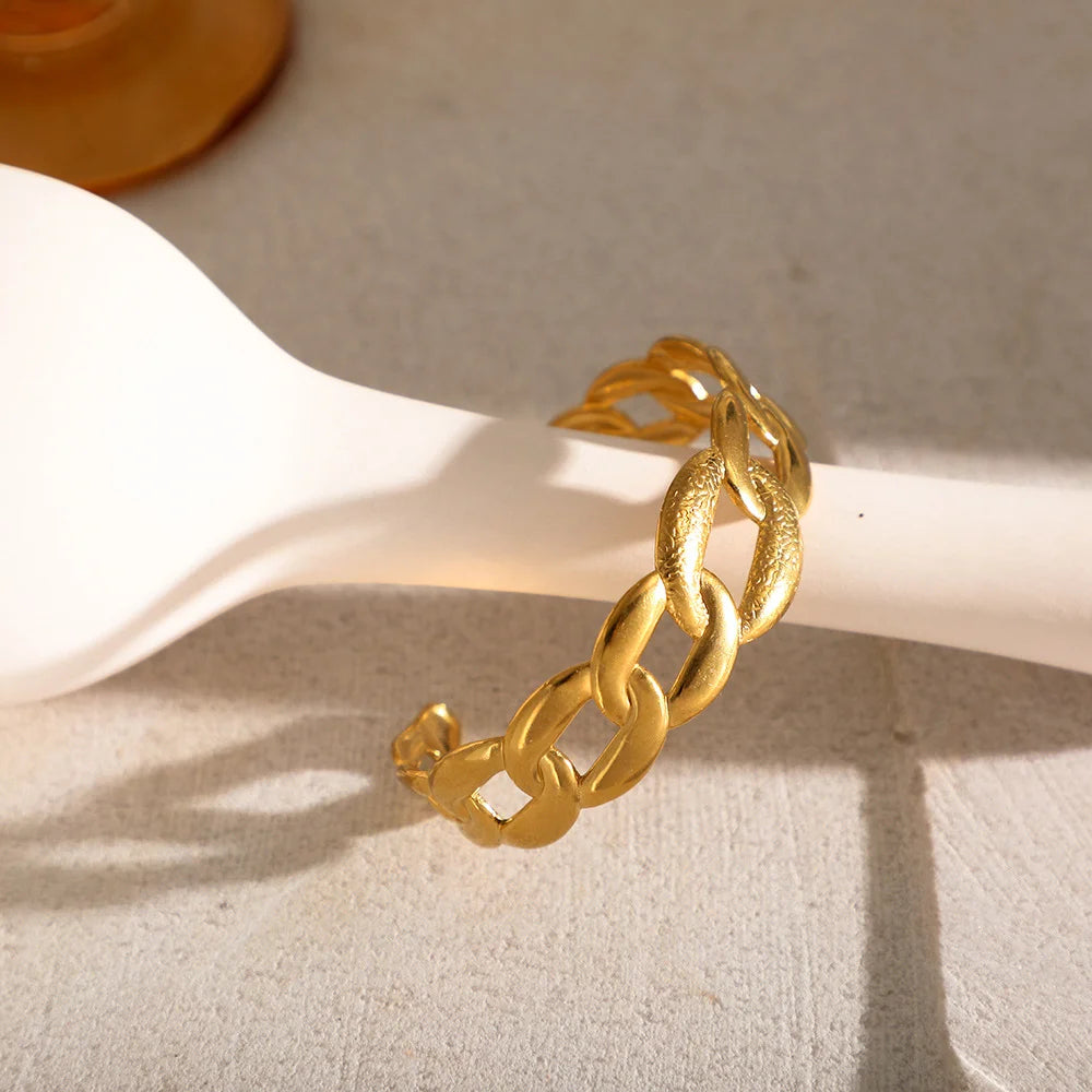 Aurielle Link – Gold Plated Chain Bracelet