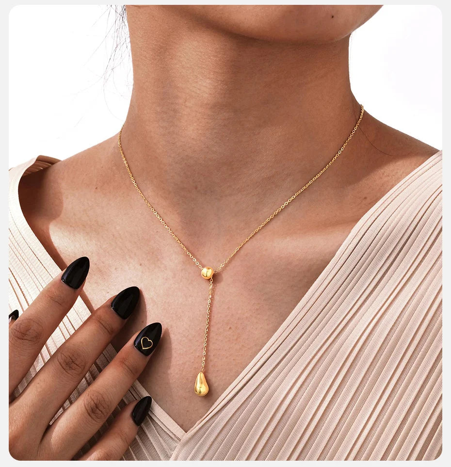 Eterna Drop – Infinite Love Y-Choker Necklaces