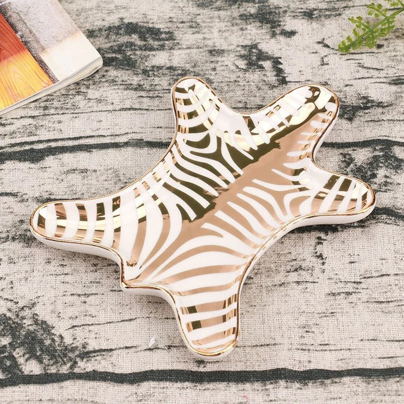 Eloise Safari - Elegant Hand Painted Zebra Jewelry Holder