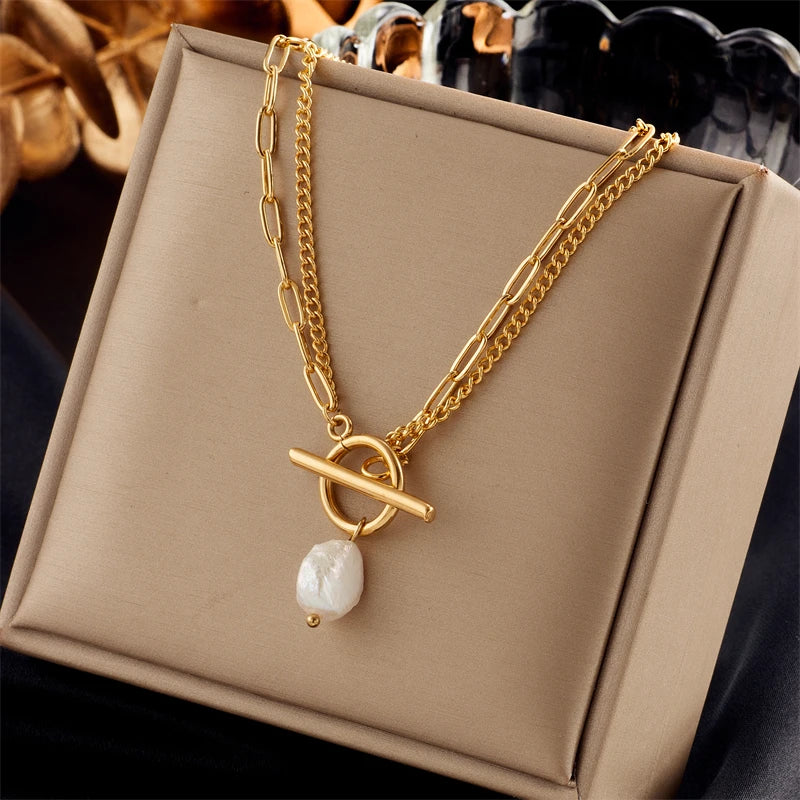 Celestia Shine – Large Pearl Pendant Necklace
