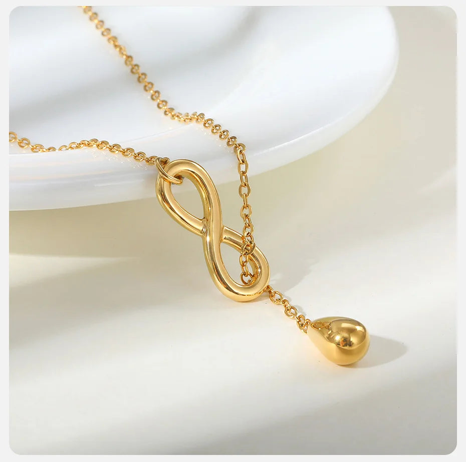 Eterna Drop – Infinite Love Y-Choker Necklaces