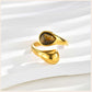 Tigressa Drop – 18K Gold Tiger Eye Statement Ring