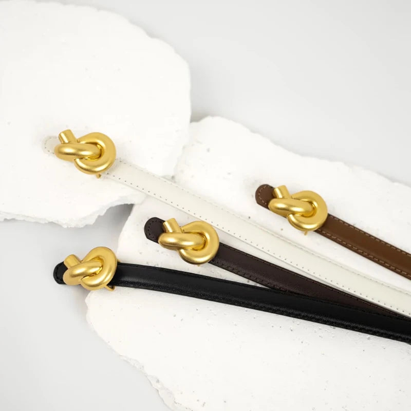Celestia Knot – Elegant Leather Waist Belt