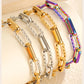 Twistora Luxe – Two-Tone Paperclip Link Bracelet