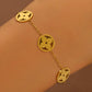 Fortuné Gleam – Vintage Clover Chain Bracelet Trio