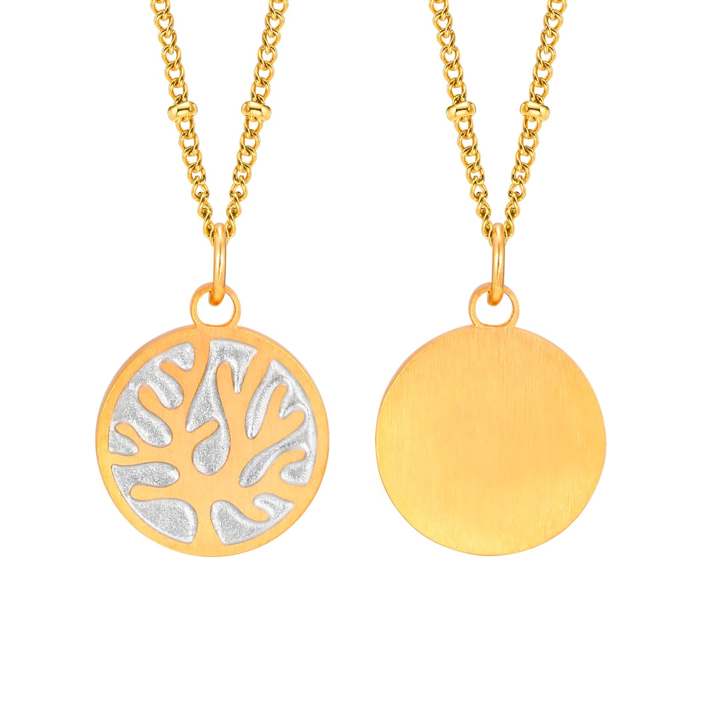 Coralia Charm – Golden Coral Bead Necklace