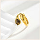 Tigressa Drop – 18K Gold Tiger Eye Statement Ring