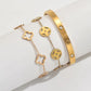 Fortuné Gleam – Vintage Clover Chain Bracelet Trio